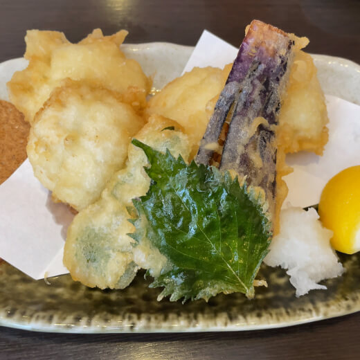 板そば蒼ひ　ハモの天ぷら